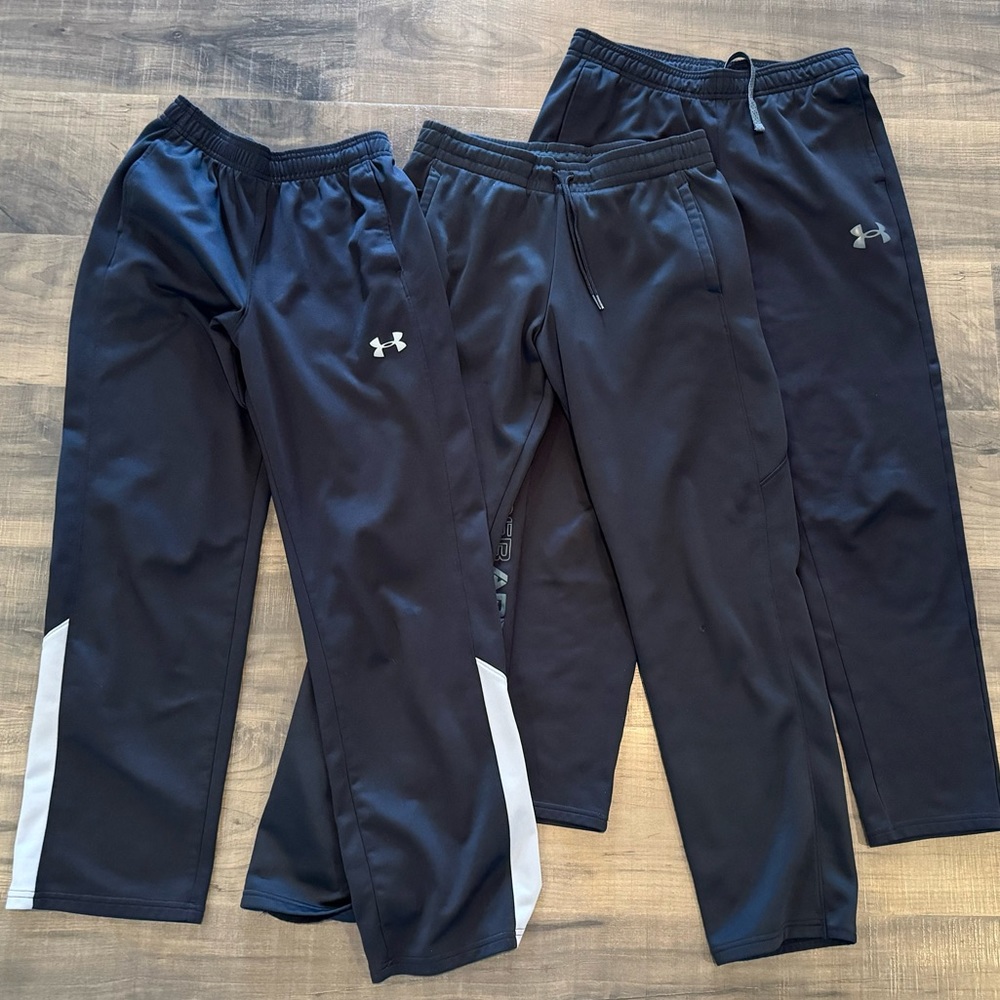 (3) Under Armour Boys Pants, Size XL